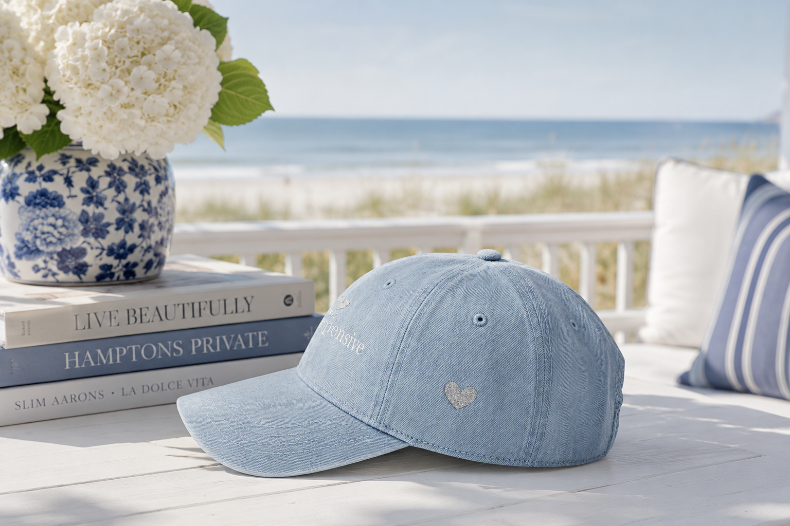 Summering Somewhere Expensive, Denim Hat (Embroidery)