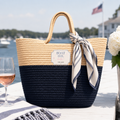Boat Day, Babe! Handwoven Straw Bag