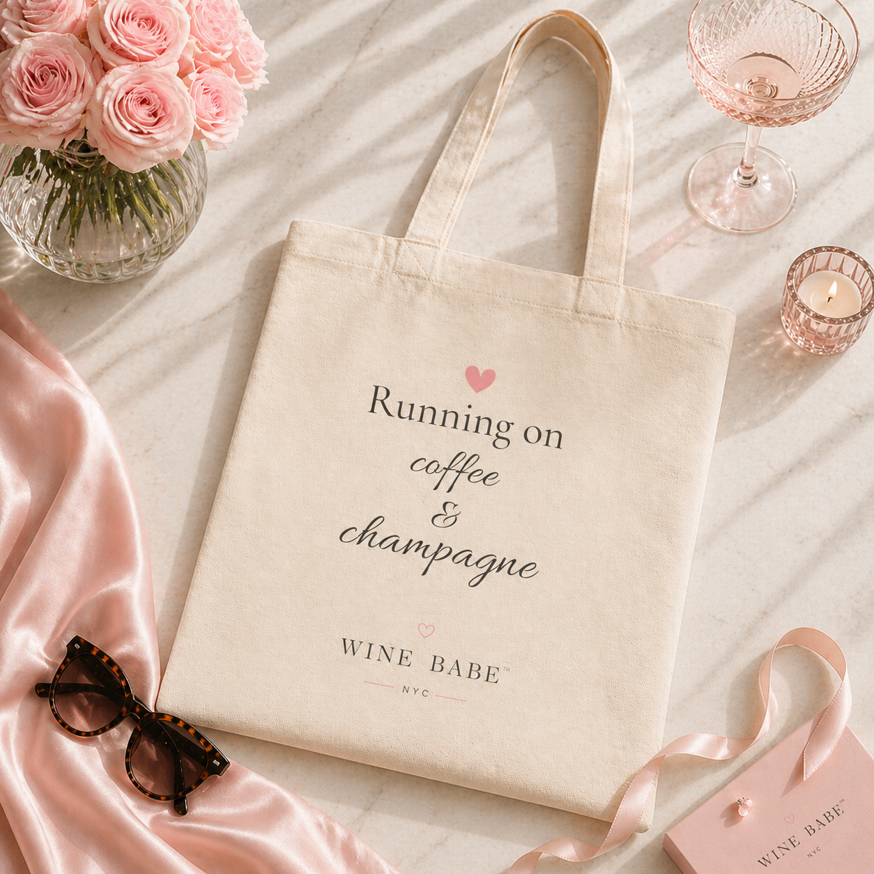 Running On Coffee & Champagne-Tote
