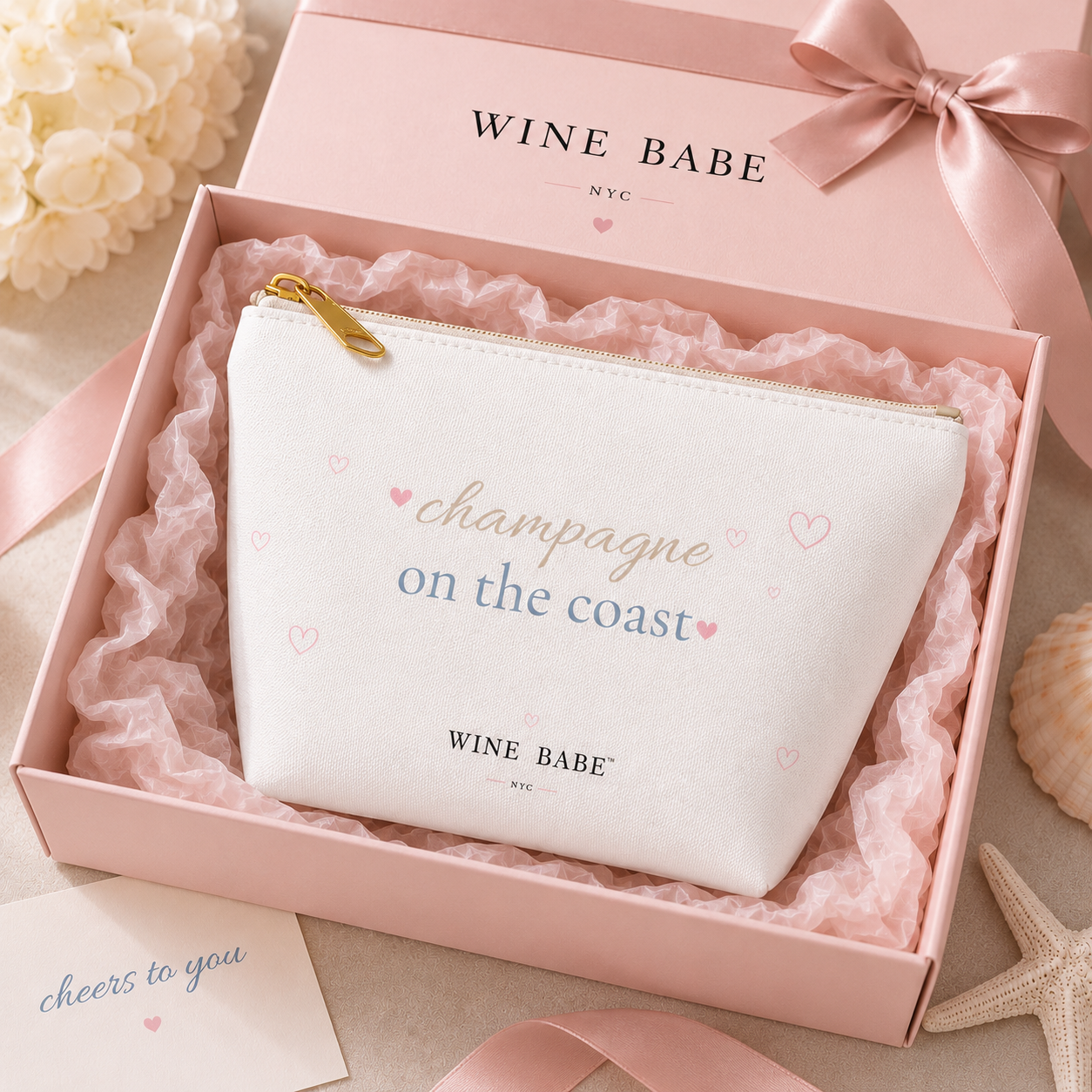 Champagne on the Coast Pouch