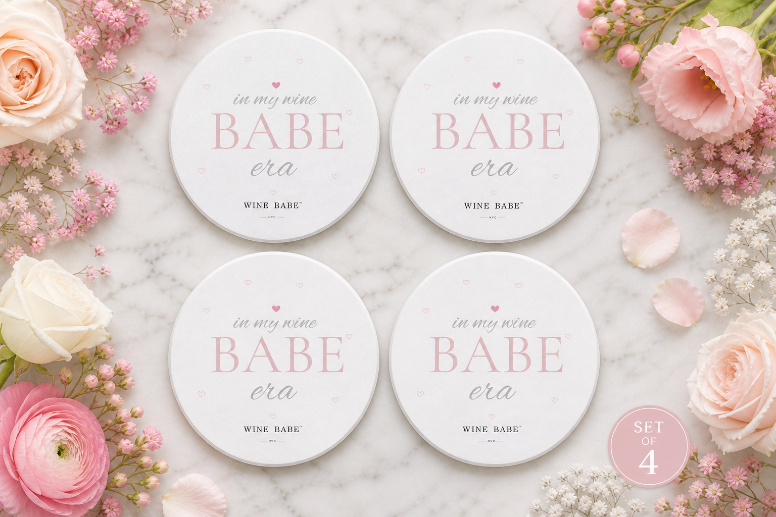 In My Wine Babe Era Ceramic Coaster