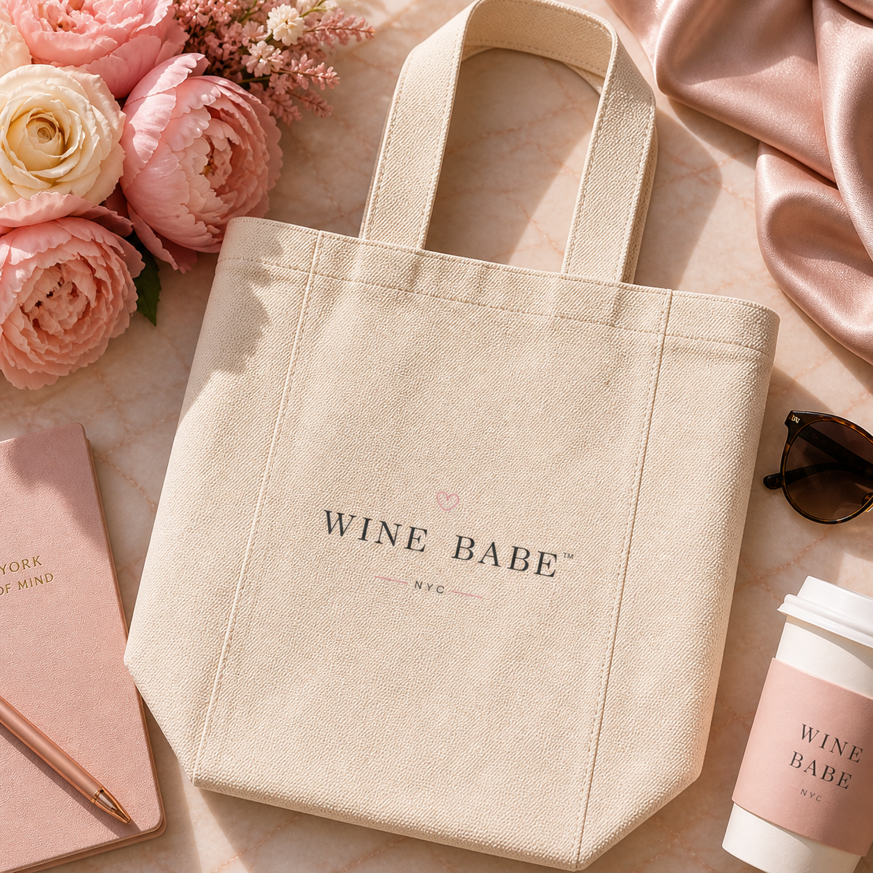 NYC Double Wine Tote Bag